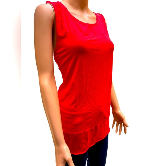 Vince Camuto Vibrant Orange Red Tank Top XL - Picture 2 of 5